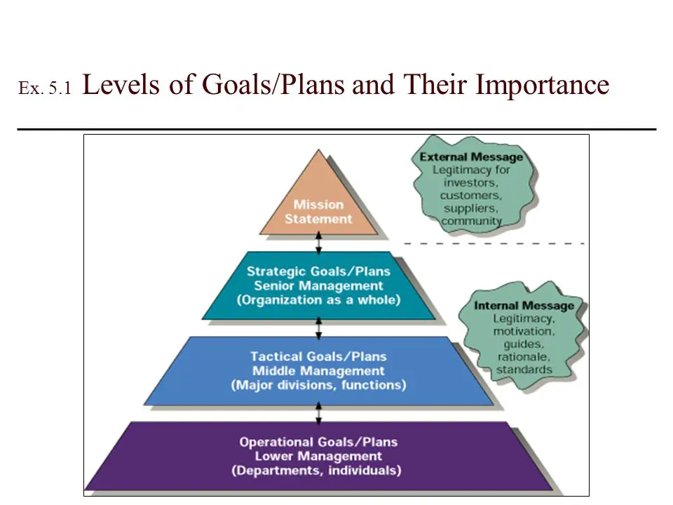 illustration of the levels of goals and plans