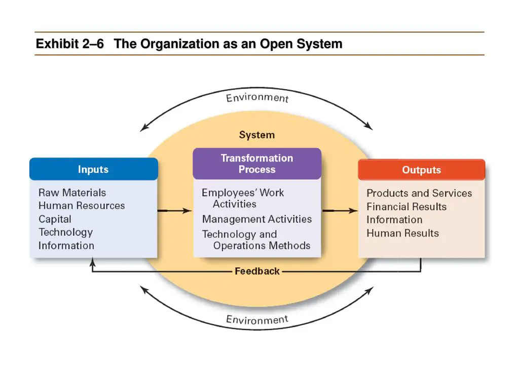 Illustration of organization as an open system
